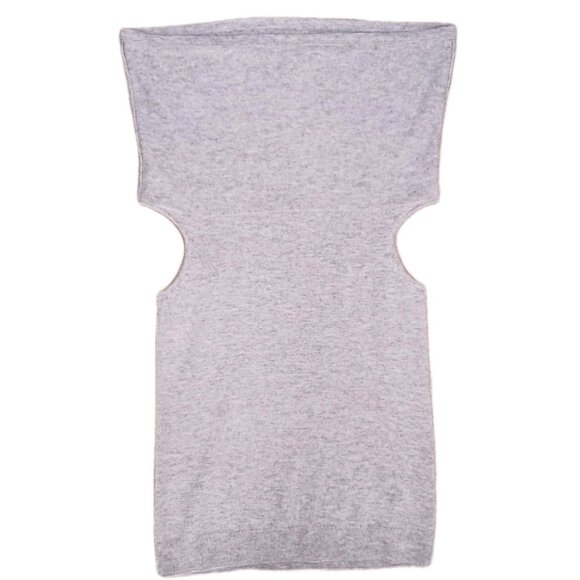 Saks Fifth Avenue Off The Shoulder Cashmere Wool Blend Knit Sweater Gray Sz Sm - Picture 8 of 11